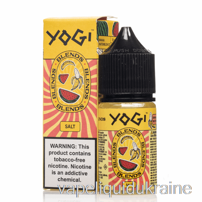 Vape Liquid Ukraine Banana Watermelon Ice - Yogi Blends Salts - 30mL 50mg